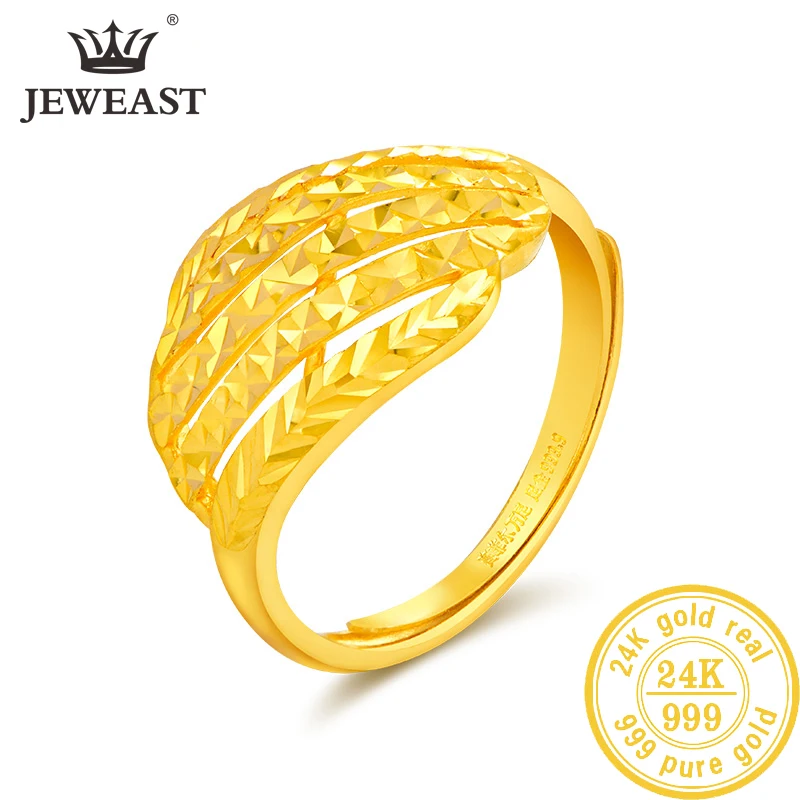 

SFE 24K Pure Gold Ring Real AU 999 Solid Gold Rings Elegant Shiny Beautiful Upscale Trendy Classic Jewelry Hot Sell New 2023