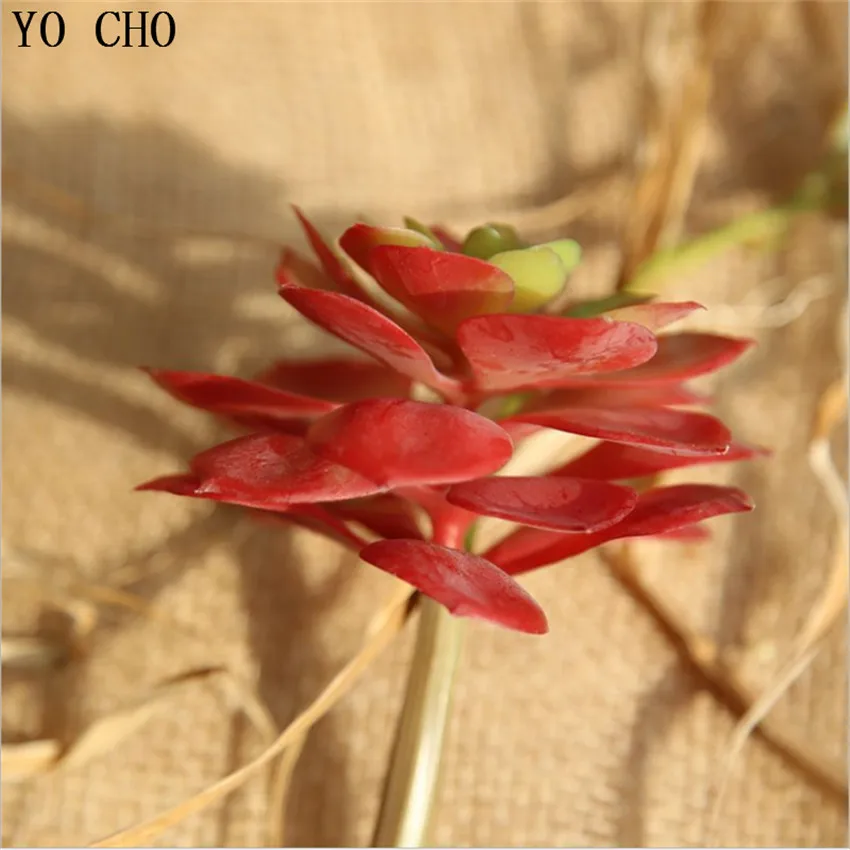 YO CHO 1PC Simulation Succulents For Home Decoration Accessories DIY Artificial Succulent Fake Flower Wedding Paty Outdoor Decor