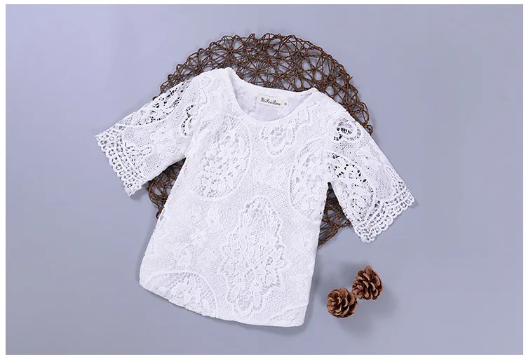 

HIgh Quality Baby Girl Toddlers Kids Girls Toddler Casual Toddler Lace Floral T shirt Top Children Tops Fashion Shirts Clothing