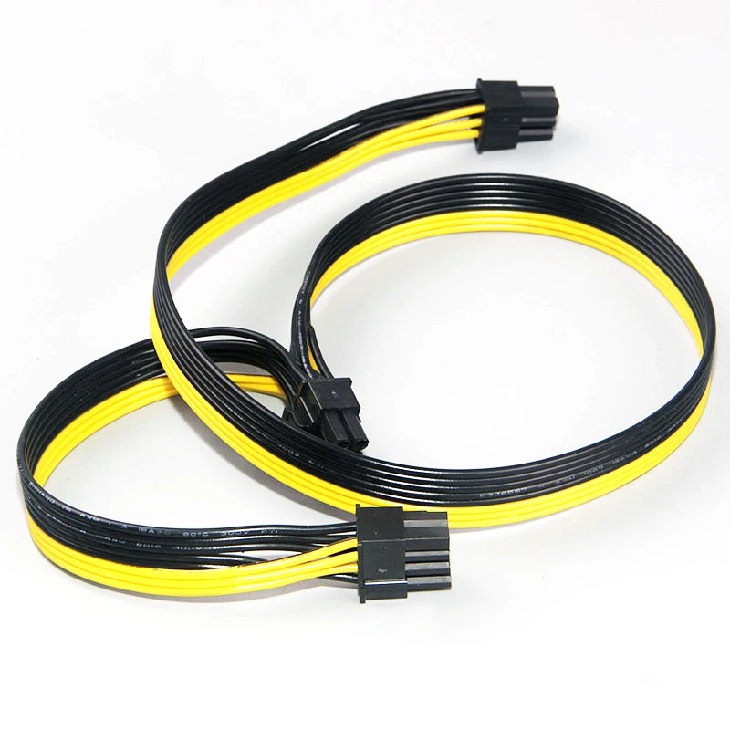 

Modular PSU Power Supply Cables PCI e Molex 6pin to 2 PCI-e 8 pin 6+2pin PCI Express Internal Power Splitter Ribbon Cable