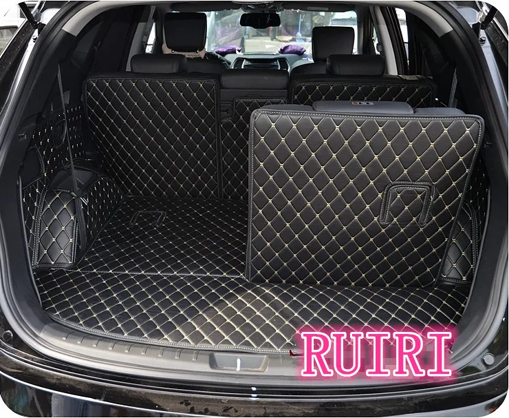 Good quality! Custom car trunk mats for Hyundai Grand Santa Fe 6 7 seats 2019-2013 waterproof cargo liner boot carpets cover