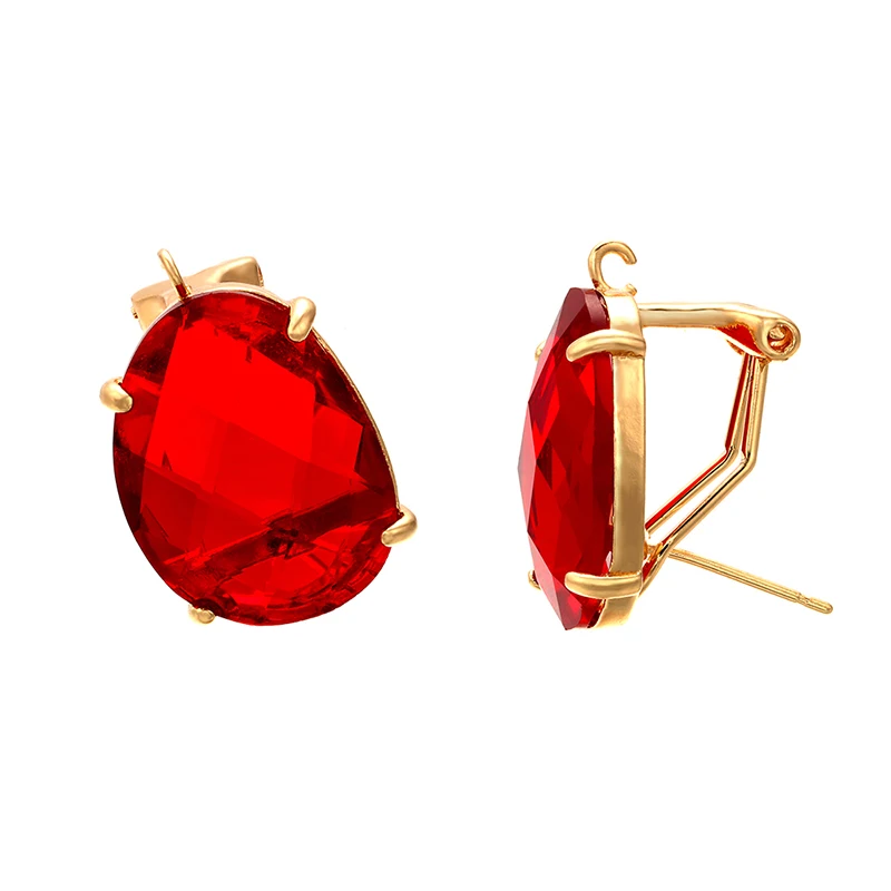 Women's Crystal Cobblestone Stud Earrings, Luxurious Design