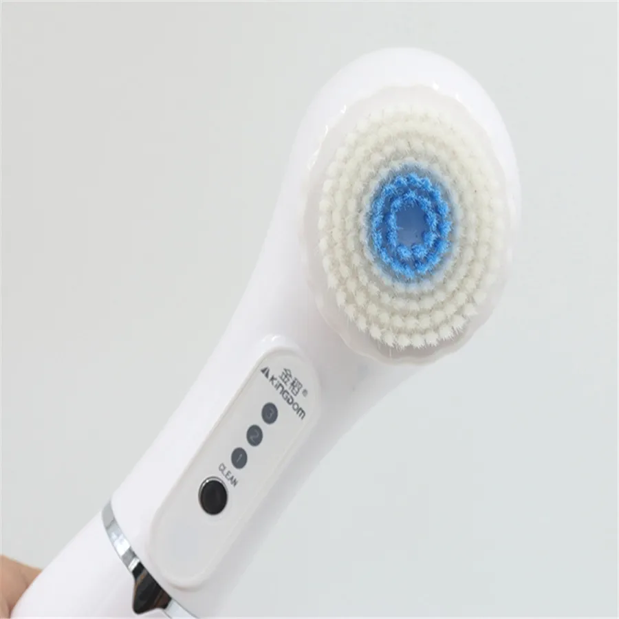 Di marca 2 in 1 in Silicone Elettrica Pulizia Del Viso sonic Pennello vibrazione Viso Detergenti Scrubber Profondamente Pulito Strumento di Cura Della Pelle