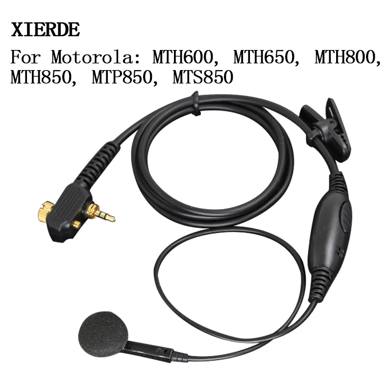 XIERDE Per Motorola 1Pin Mic Auricolare MTP850 MTH850 Radio in-ear Auricolare MTH800 MTP850 MTS850 MTH600 Earplug