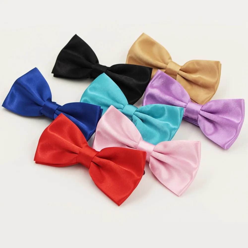 

1pc Fashion Bow ties For Men Formal Classic 24 Solid Candy Colors bowtie Casual Gravata Butterfly Cravat Wedding Grooms Corbatas