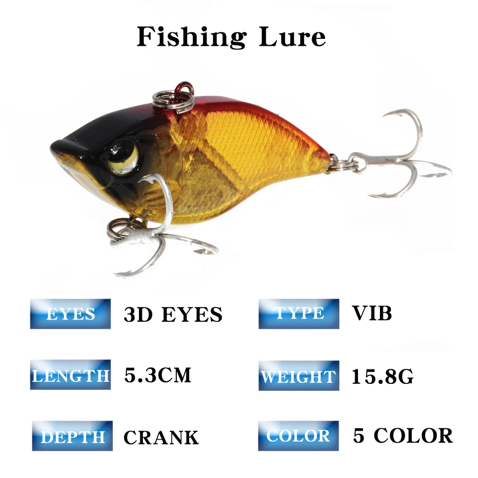 Wobbler 5,3 cm con walk action para pesca - imagen 3