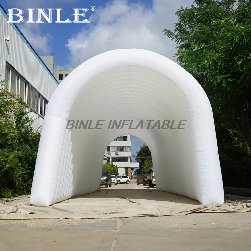 Outdoor white large inflatable tunnle tent dome sports arch inflatable entrance tunnle for events