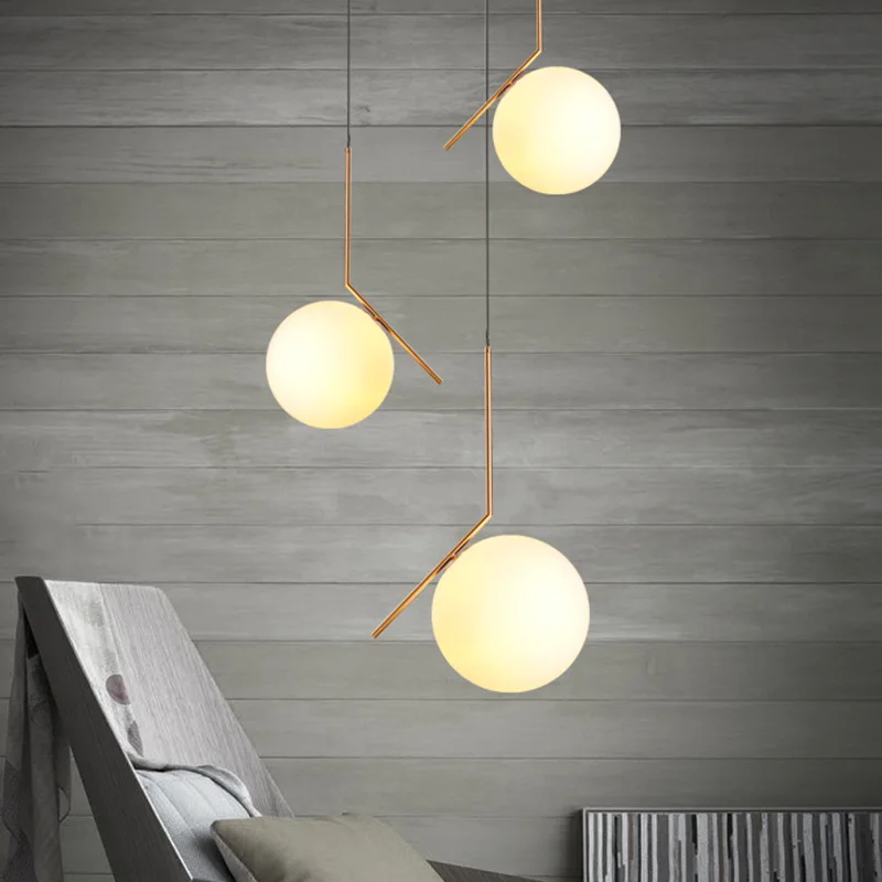 

Nordic Industrial Wind restaurant chandelier modern minimalist living room bedroom clothing store decoration glass ball pendant