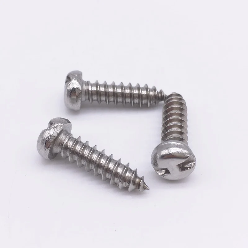 Wkooa M3 M4 Security Self Tapping Screw Wood Screws Pan Head H Tpye Drive Stainless Steel Pack 100