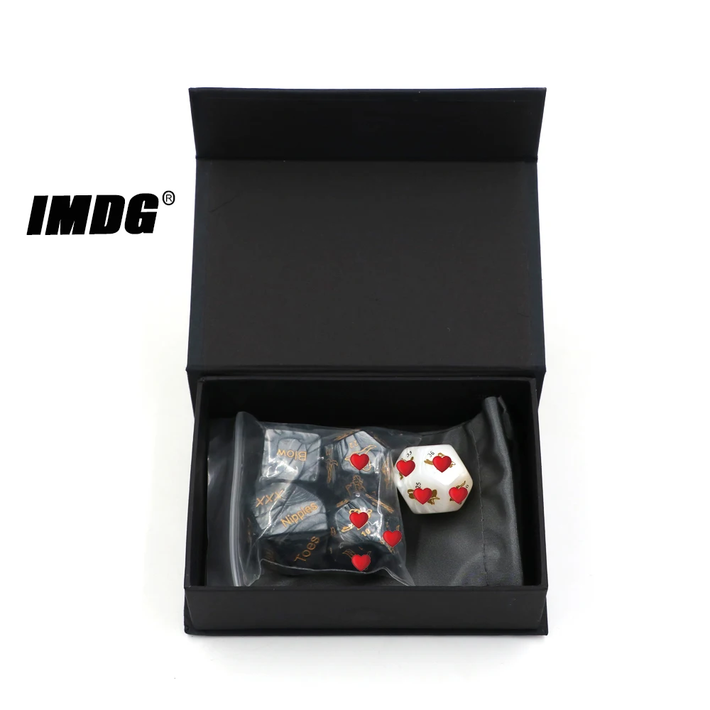 5pcs/set New Sexy Dice Polyhedron Acrylic Marbled patterns Multi-faceted Posture Fun Game Dice