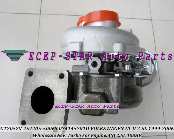 

Турбокомпрессор GT2052V 454205-5006S 454205-0006 454205-0001 454205 074145701D для VOLKSWAGEN VW LT II 2DM 2.5L 99- Двигатель ANJ 108 л.с.