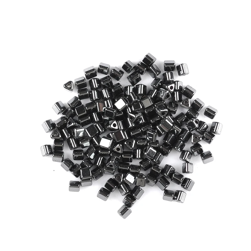 AAA Nature Stone Black Hematite Beads 3mm 138pcs Triangle Shape Loose Beads For Diy Jewelry Necklace Bracelet Making Accessories