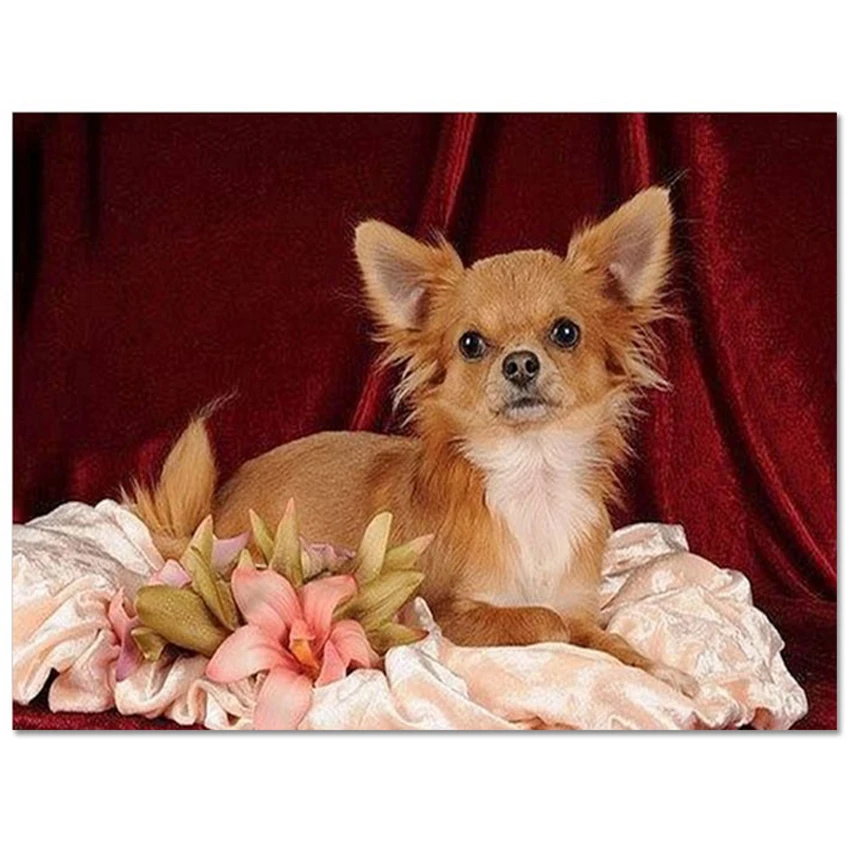 Dog 50x65cm 3D DIY Diamond Embroidery Needlework Square Diy Diamond Painting Fashion Home Decor Cross Stitch Painting