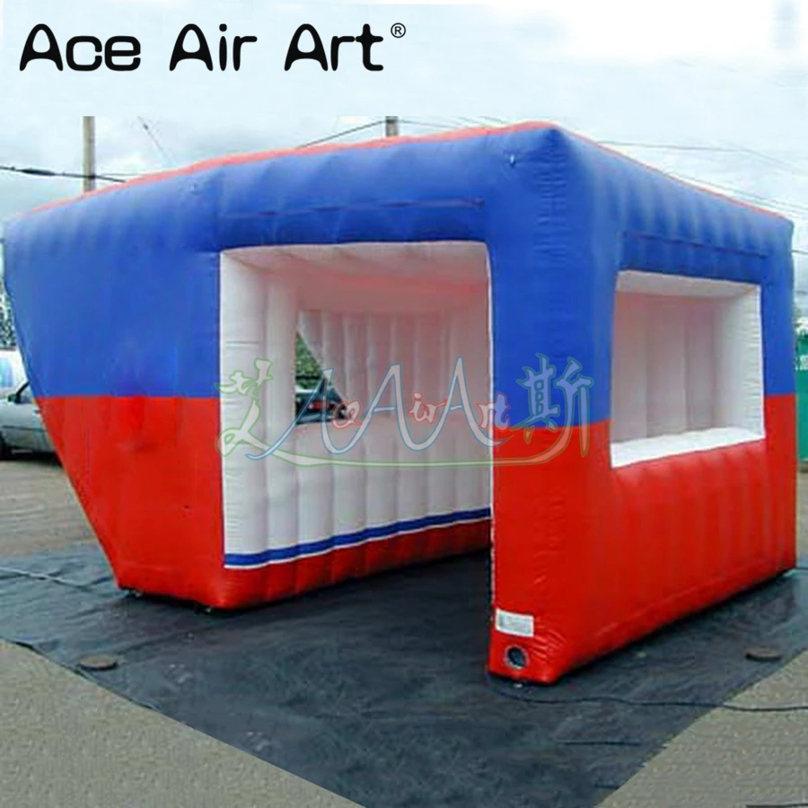 Customized inflatable ice cream kiosk,concession booth foods shop sale station with removable banners for party