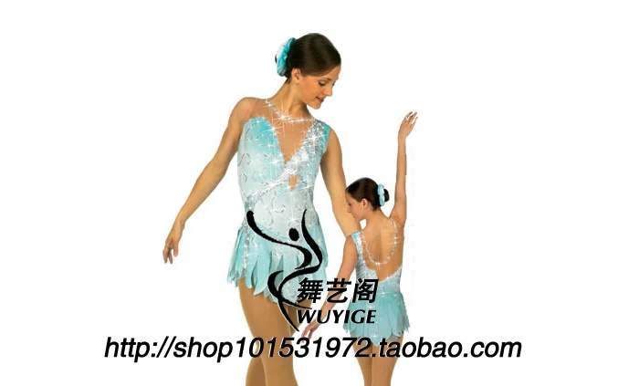 

figure skating girls competition dress for figure skating free shipping spandex girls dress for figure F332