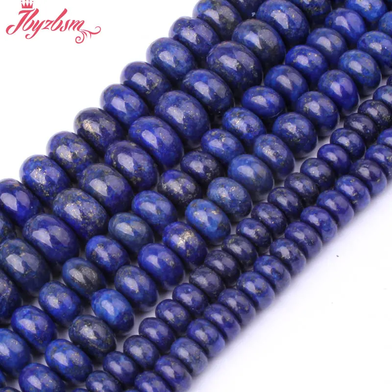 

3x6,5x8mm Rondelle Shape Beads Blue Lapis Lazuli Beads Stone For DIY Necklace Bracelet Eaaring Jewelry Making 15" Free Shipping