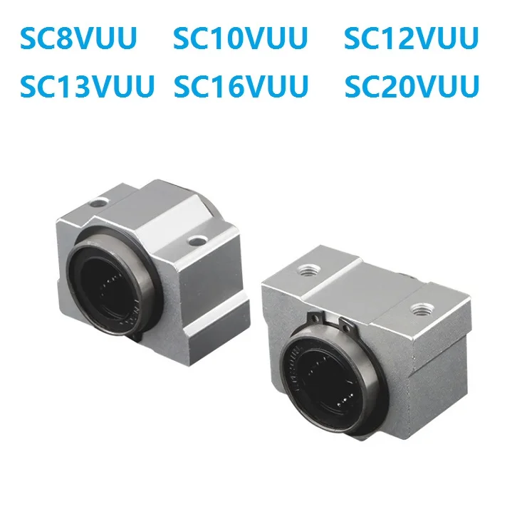 

10pcs/lot SC8VUU SC10VUU SC12VUU SC13VUU SC16VUU SC20VUU linear case unit linear Bearing Slide Blocks cnc router