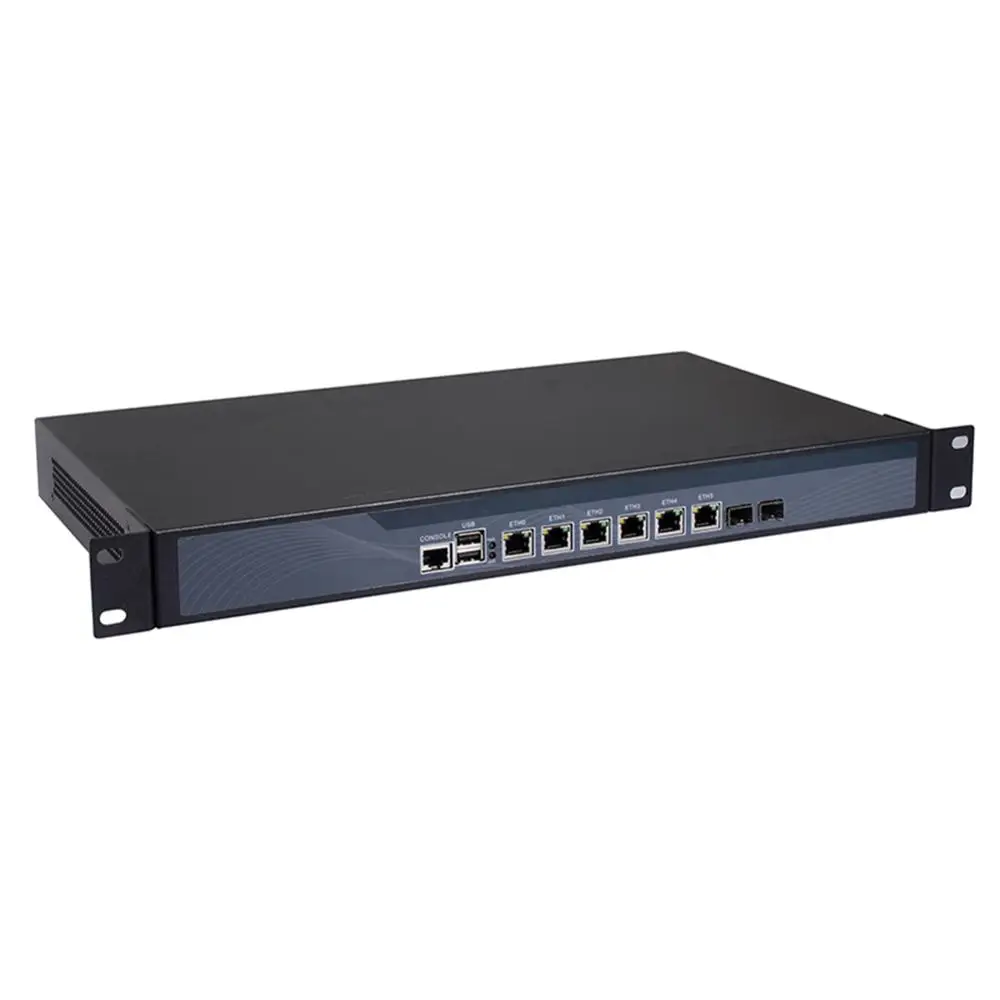 HUNSN Firewall,VPN,1U 19 Inch Rackmount,Mikrotik,Pfsense,Intel G2020/I3/I5/I7,RS10,Network Appliance,6LAN/2SFP/2USB/COM/VGA/Fan