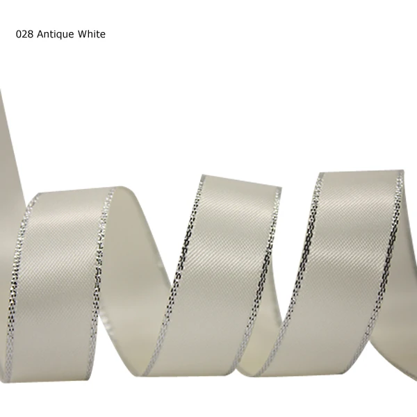 5/8 inch(16 mm)Metallic Edge Double Faced Satin Ribbon