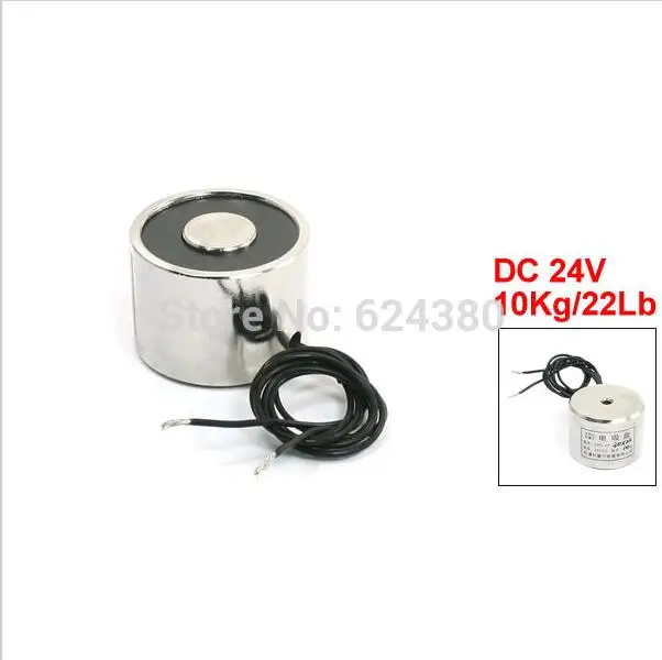 DC 24V Sucking Sucked Disc Solenoid Lift Holding Lifting Magnet Electromagnet 30mm x 22mm 30*22mm 1.2