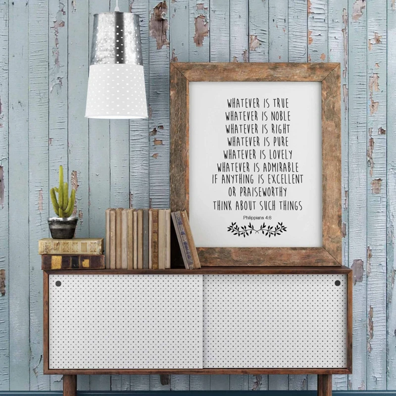 Bible Verse Print Christian Wall Decor Bible Quote Canvas Painting Poster Living Room / Bedroom Modern Home Decoration