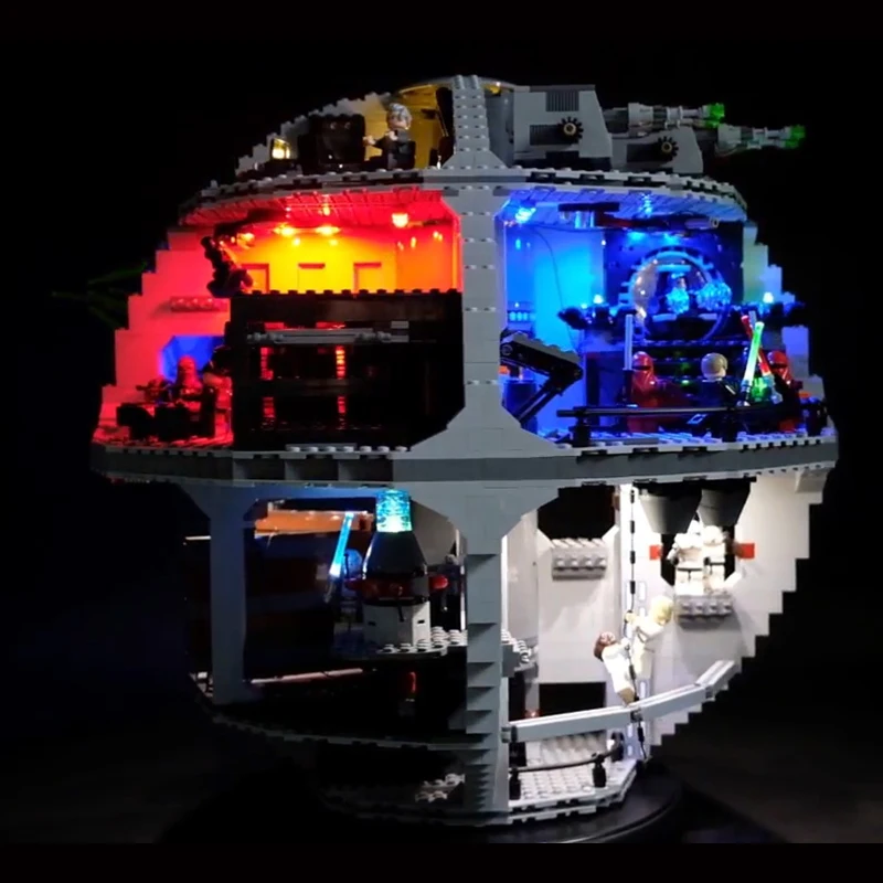 Led Light Set For Lego 75159 Star Series Wars Death Star Compatible 05063 Building Blocks Bricks Toys (only light+Battery box)