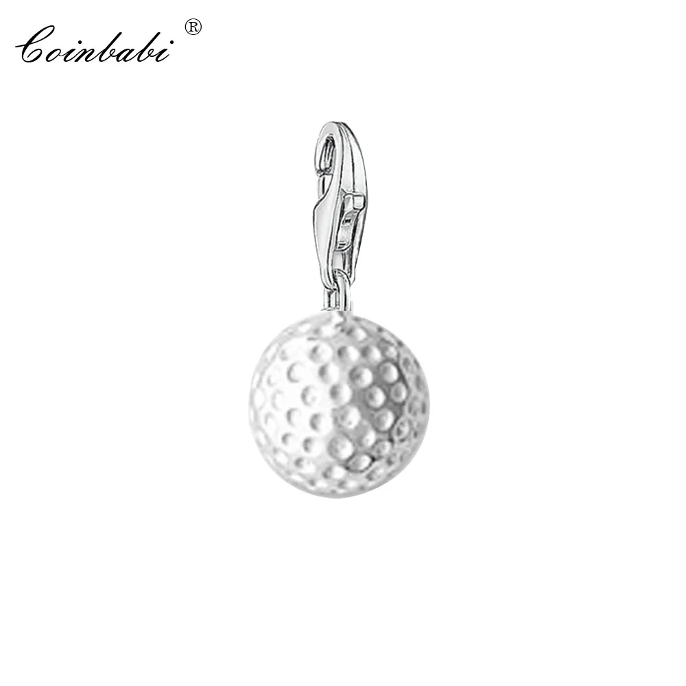 

Charm Pendant Golf Ball,2019 Fashion Jewelry Sporty Real Authentic 925 Sterling Silver Gift For Women Fit Bracelet