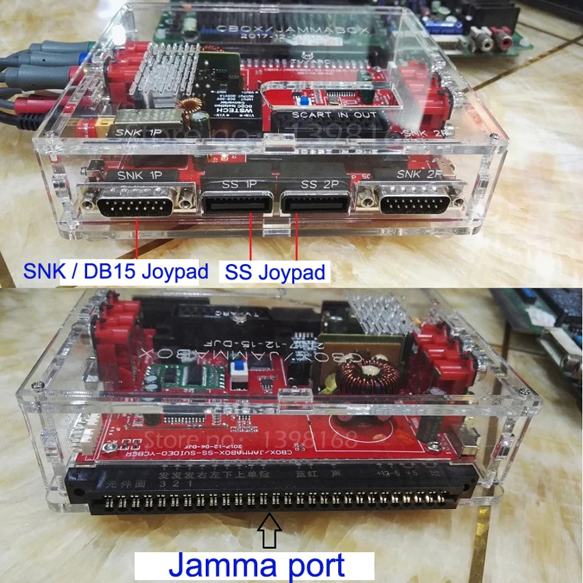 

High Power JAMMA CBOX Converter Board to Saturn DB15P Joypad SNK SS Gamepad With SCART Output For Any JAMMA PCB IGS Motherboard