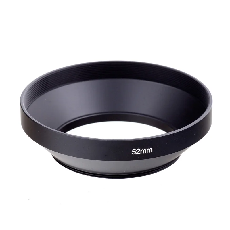 Metal Lens Hood Wide Angle 37mm 39mm 40.5mm 43mm 46mm Screw-in Lente Protect + Lens Cap For Canon Nikon Sony Olympus DLSR