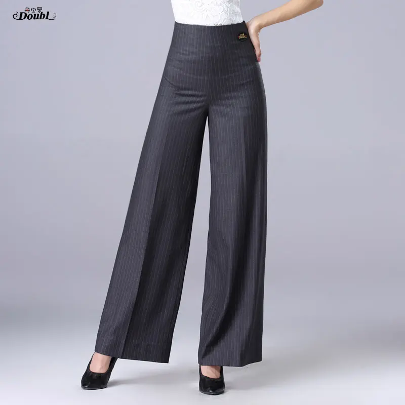 Pantaloni da ballo latino femminile Pantaloni da donna con frange a vita alta Pantaloni lunghi dritti a gamba larga Pantaloni standard nazionali Rumba Samba H674