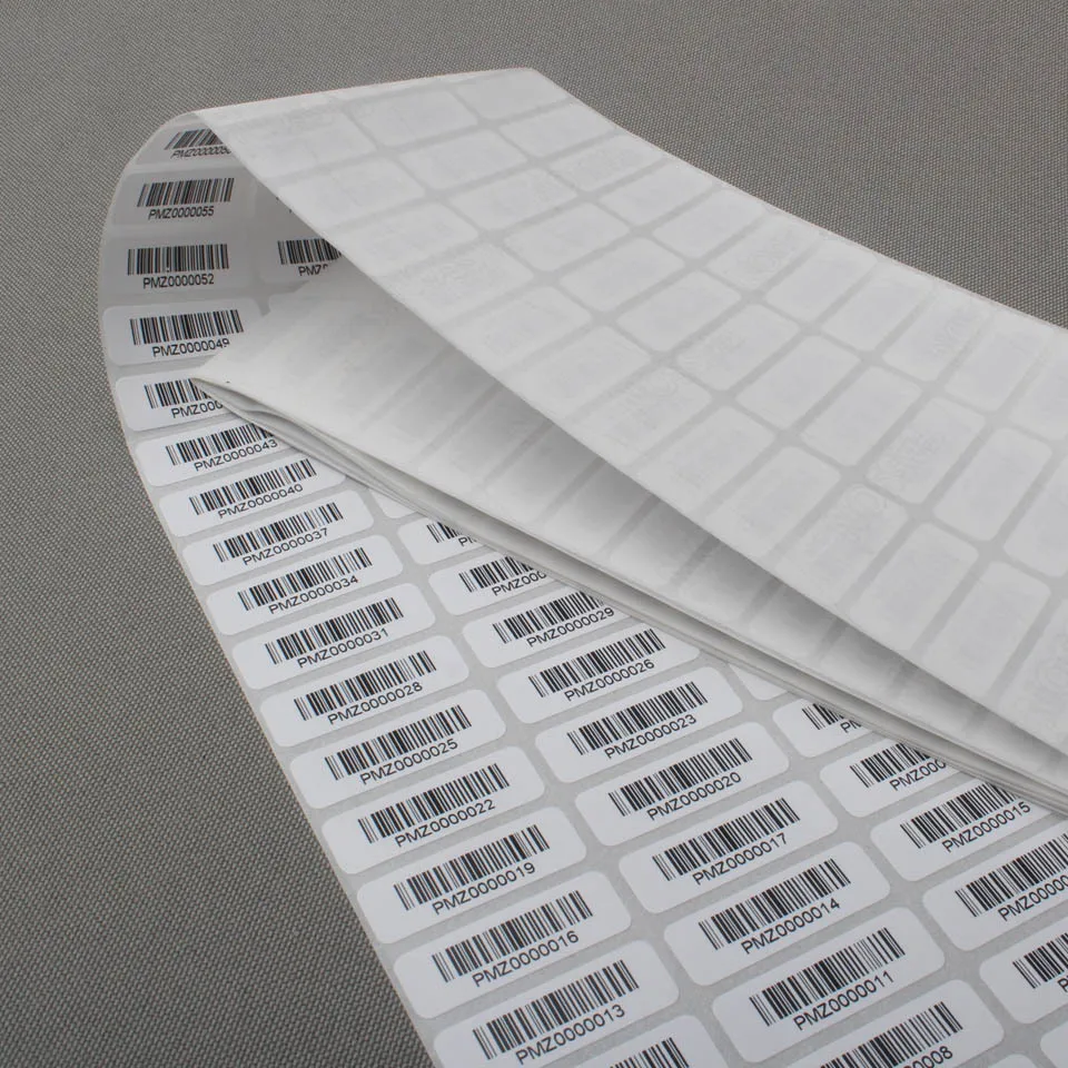 1x3cm barcode sticker printing custom adhesive label 1000pcs/ lot