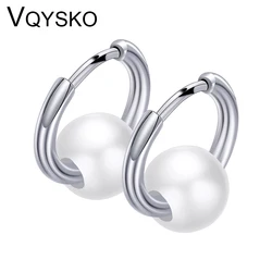 High Polished Hoop Ceramic Earrings For Ladies Fashion Stainless Steel Women Accessories Earring Party Jewelry Design