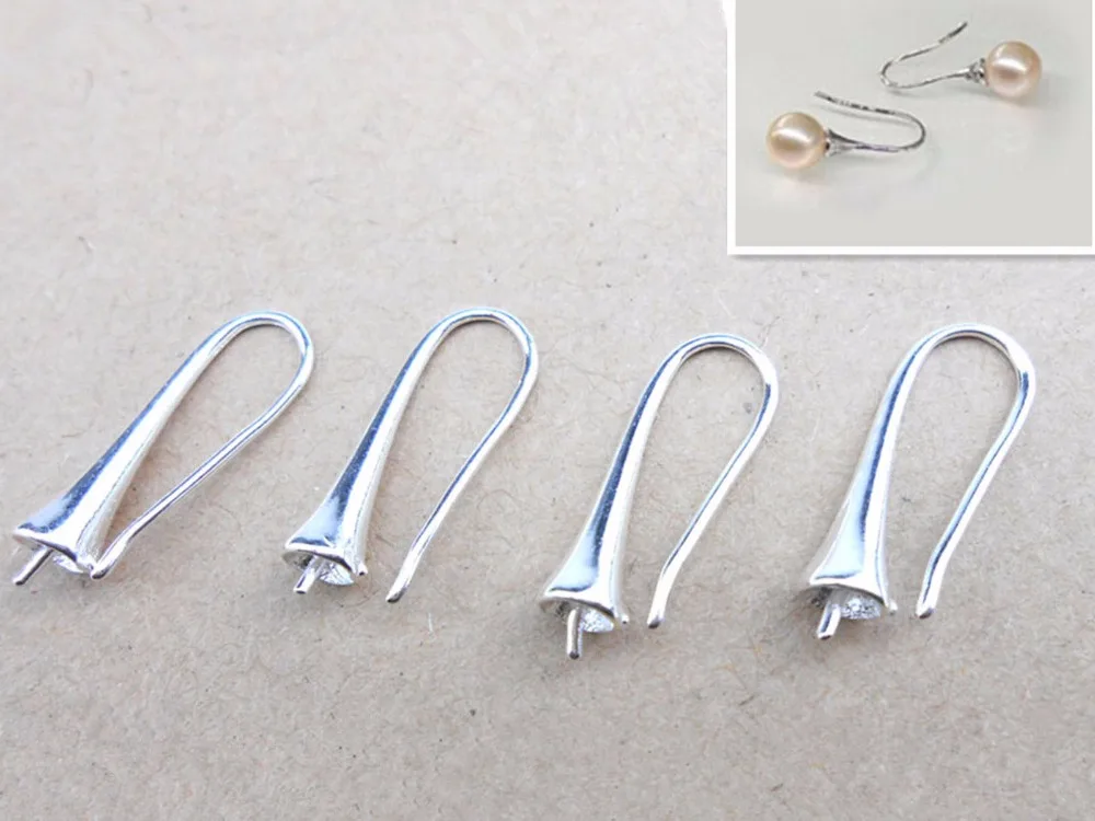 

HOT Wholesale100pcs 925 Sterling Silver Hook Earring Earwire DIY Jewelry Finding Accessories