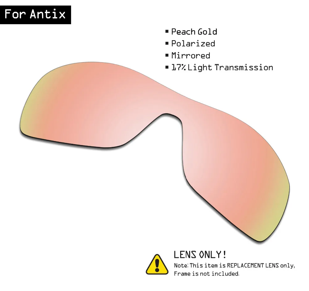 

SmartVLT Polarized Sunglasses Replacement Lenses for Oakley Antix - Peach Gold