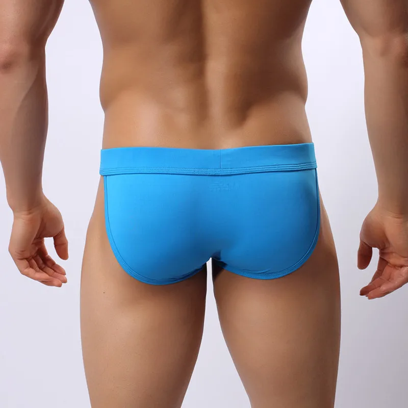 Sey Men Briefs Underwear Brief Seemless Nylon Slip Thin Summer Breathable High Fork Briefs Sexy Male Panties Underpants