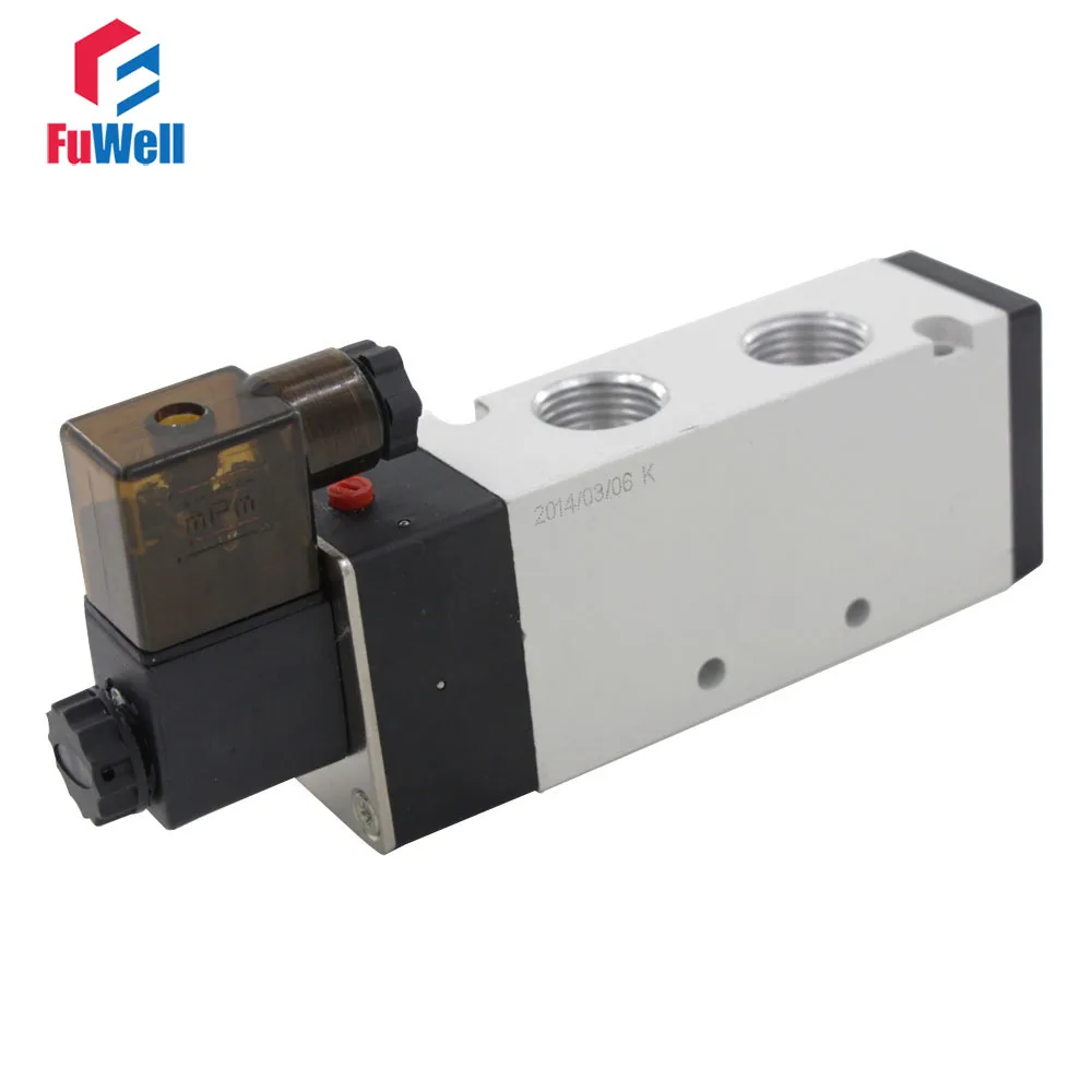 Pneumatic Solenoid Valve 4V410-15 AC110V 5 Ports 2 Positions PT1/2 Air Valve Aluminum Alloy Pneumatic Component