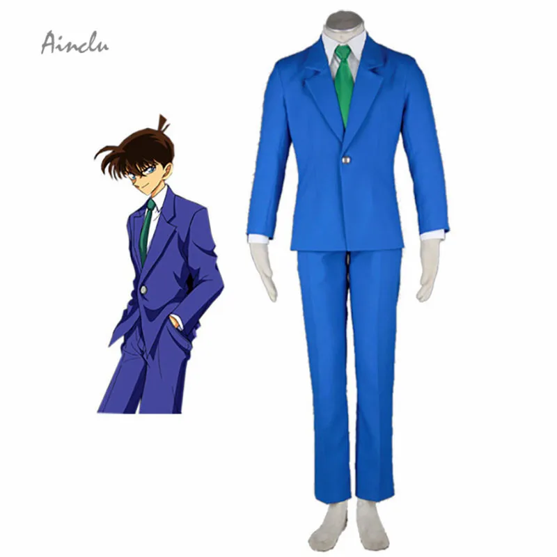 

Ainclu Blue Detective Conan-Man's Winter Uniform Cotton Polyester Halloween Cosplay Costume For Adult and Kid costumes