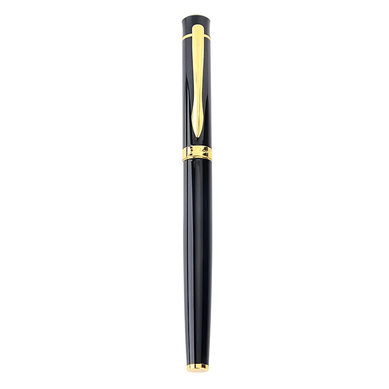 Jinhao Brand Extremely Fine Fountain Pen 0.38mm Financial Tip Iraurita Golden Clip Metal Matte Black Writing Pens Office School