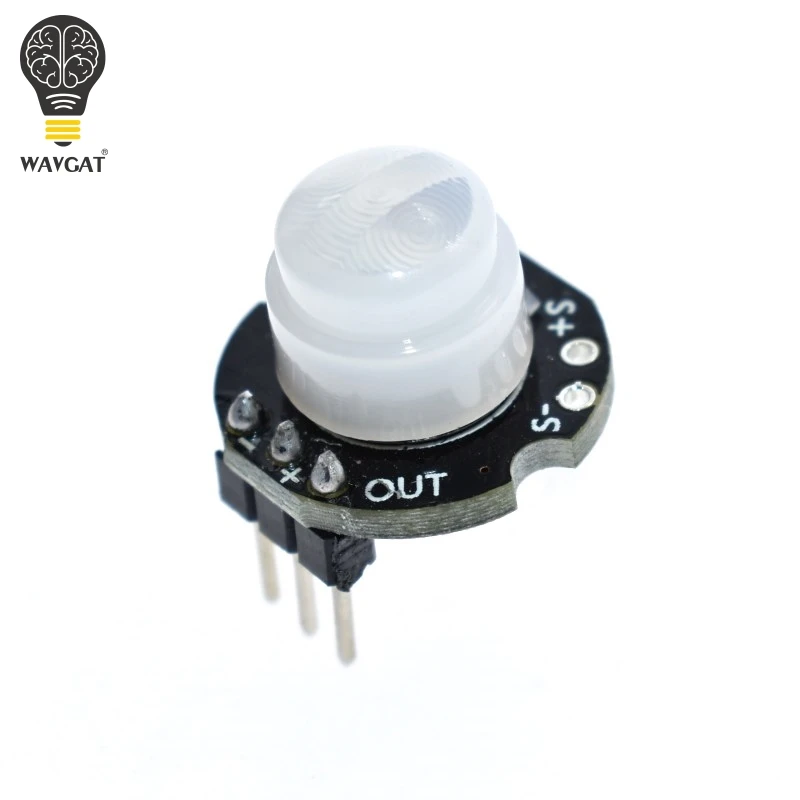 WAVGAT MINI Motion Sensor Detector Module SR602 Pyroelectric Infrared PIR kit sensory switch Bracket for arduino Diy With lens