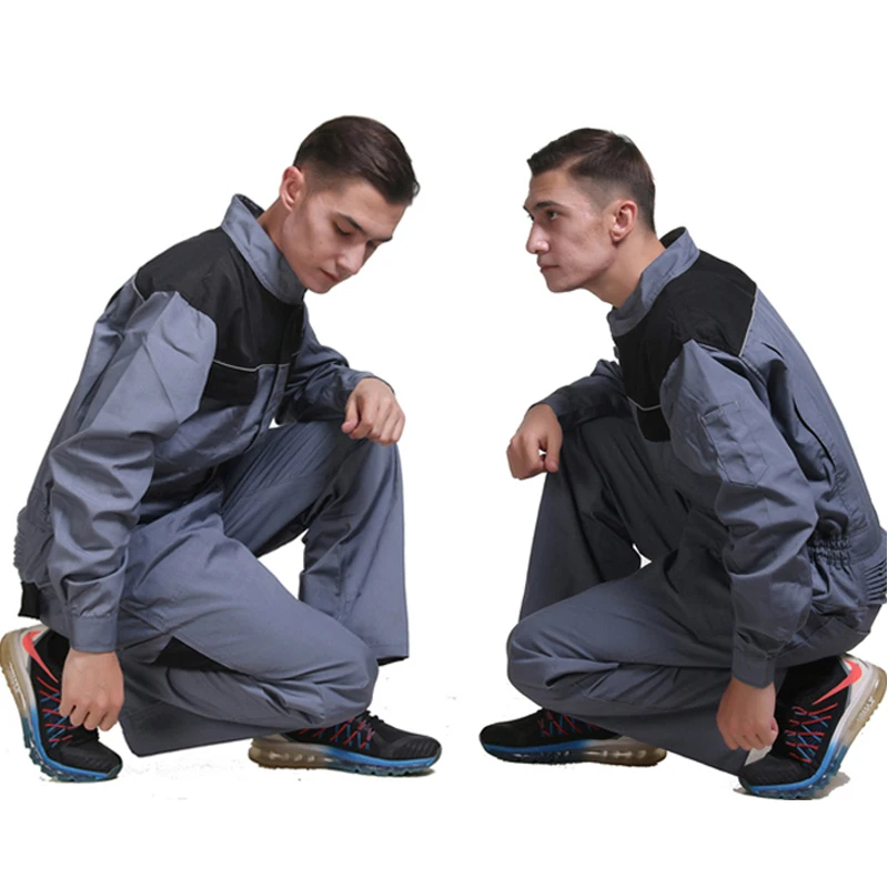 Men\'s 100% Cotton Coverall Workwear Suit Mining Work Wear Overalls Mechanic Carpenter Repairman Auto Repair Electric Welding