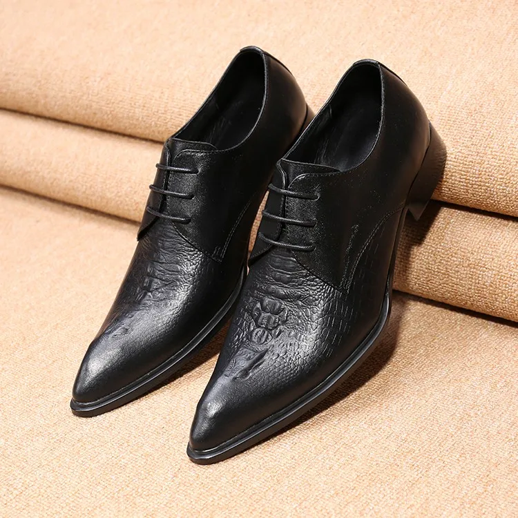 

sapato social mens leather shoes pointed brogue flats formal shoes black oxford shoes for men summer dress wedding shoe italian