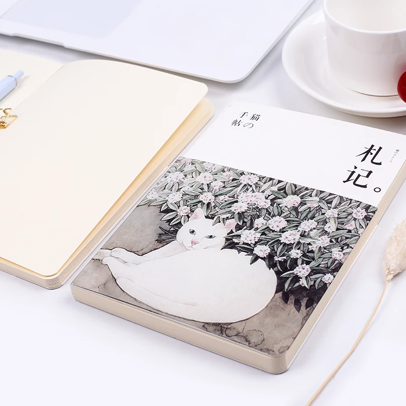 MIRUI hand note book placard bare-bones and wind Japanese-style cat blank paper notebook book notebook notebook stationery