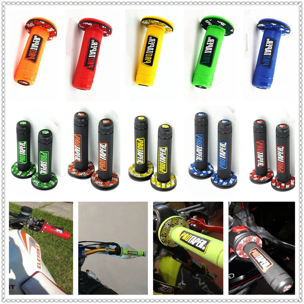 Handle Grip Motorcycle Dirt Pit Bike Rubber Gel Hand Grips FOR Kawasaki DTRACKER125 KLX150S KLX250,DTRACKER KLX450R KLX125