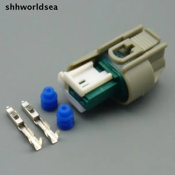 shhworldsea 5/30/100sets 0.6mm 2pin 2P auto electric female wiring harness connector 9-967644-1