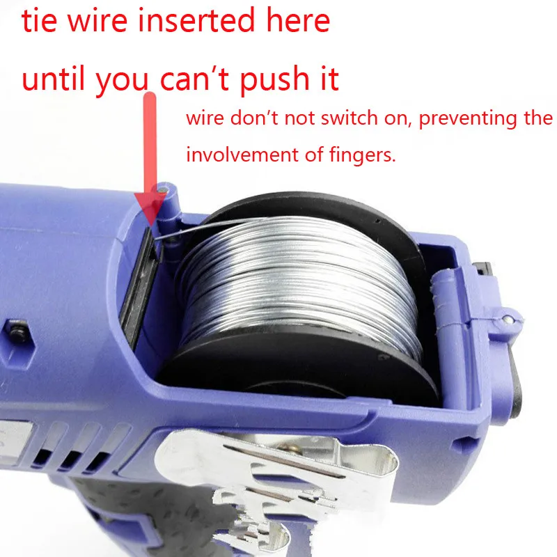 Automatic Rebar Tying Machine 12V Cordless Rechargeable Lithium Battery Rebar Tier Binding Machine Handheld Building Tools