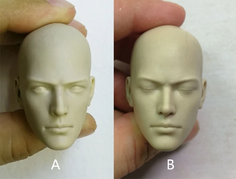 

1/6 Scale Male Head Sculpt Buddhist Monk Unpainted White Head Close Eyes/Open Eyes Model for 12 inches Action Figure