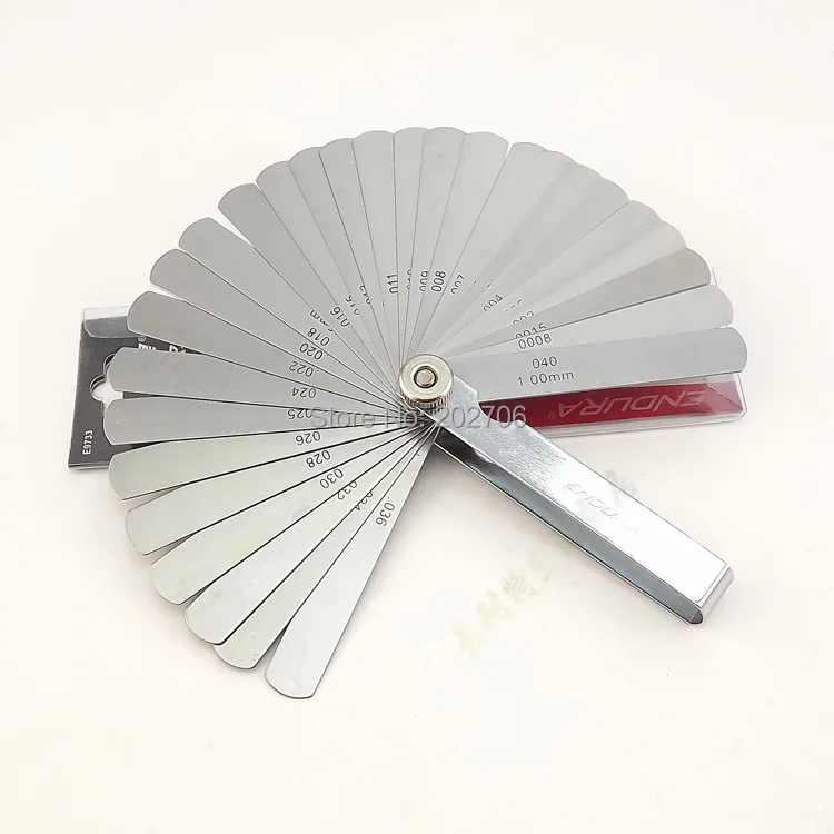 stainless steel DIN standard 32 Blades Feeler Gauge Metric 0.02-1.00mm Gap Filler Tune Up JIS standard Thickness Set Gage