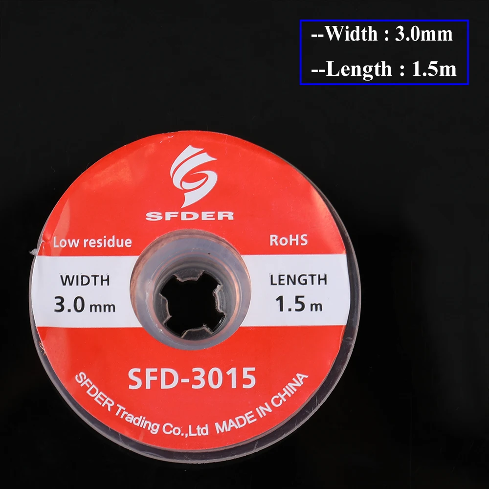 Desoldering Wire 1.5/2.0/2.5/3.0/3.5มม.ดีบุกดูด Desoldering Wick Solder Braid สำหรับ PCB ดีบุกลบเครื่องมือเชื่อม