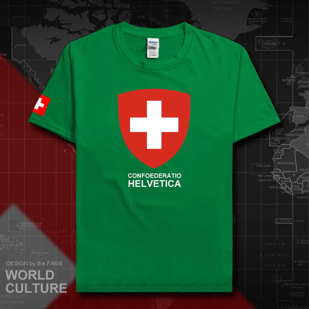 Swiss Confederation Switzerland t shirts man 2019 t-shirts nation team cotton tees country tops CHE Confoederatio Helvetica 20