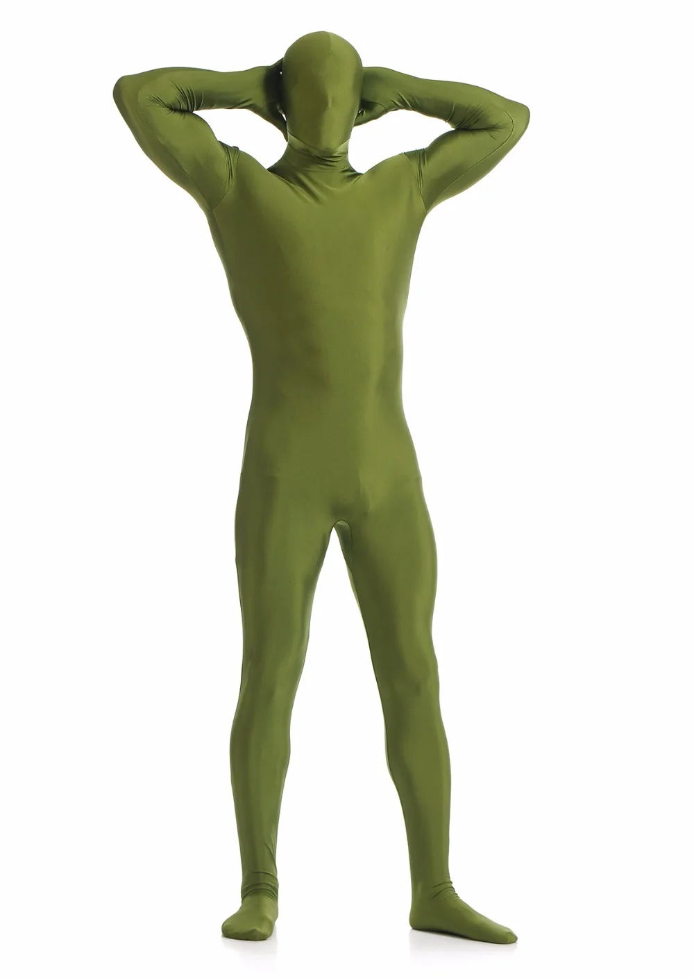 Ensnovo ผู้ชายไนล่อน Spandex Zentai CUSTOM วินาทีกระชับสูทแขนยาวสีดำ One Piece Full Body คอสเพลย์ฮาโลวีนเครื่องแต่งกาย